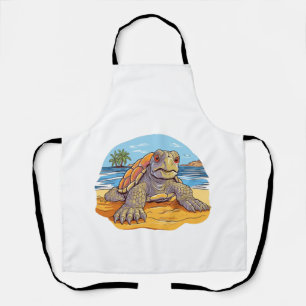 Delantal Tortuga Dibujos animados playa
