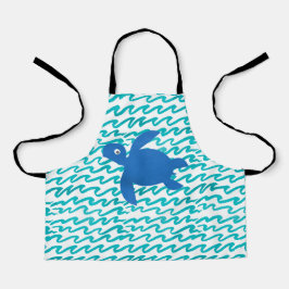 Delantal Tortuga marina de color crudo