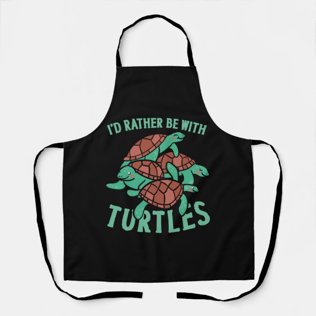 Delantal Tortuga marina preferiría ser (Anverso)
