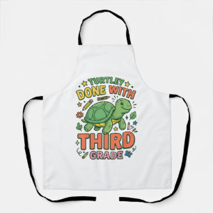 Delantal Tortuga Terminada Con Camiseta Escolar De Tortuga 