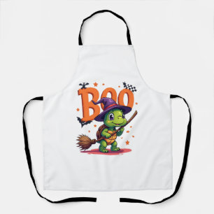 Delantal Tortuga Tortuga Boo Bruja Truco o trato Halloween