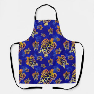 Delantal Tortugas marinas: arte africano de batik
