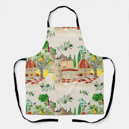 Delantal Toscana, Toscana, Italia, aceitunas, limones,