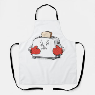 Delantal Tostadora Nerviosa   Funny Bread Kitchen Pun