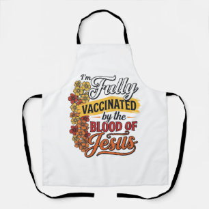 Delantal Totalmente vacunado por la sangre de Jesús Diseño