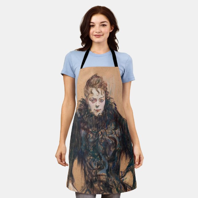 Delantal Toulouse-Lautrec - Mujer con un Boa Negro (Gastado)