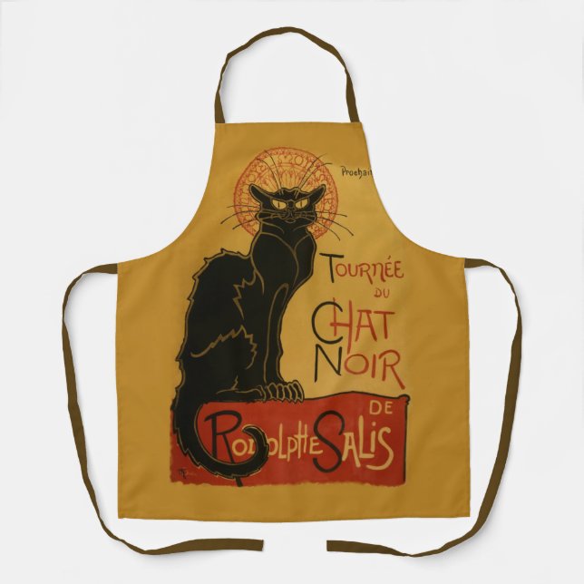 Delantal Tournee de Chat Noir Gato Negro (Anverso)