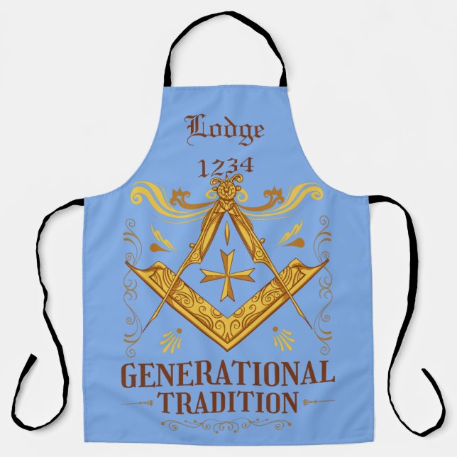 Delantal Tradición Masónica de Lodge Keong (Anverso)