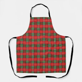 Delantal Traditional Christmas Plaid
