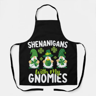 Delantal Travesuras Con Mis Gnomos Gnome Día de San Patrici