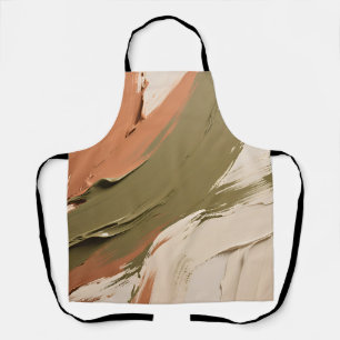 Delantal Trazos de pintura abstracta tonos neutros de la ti