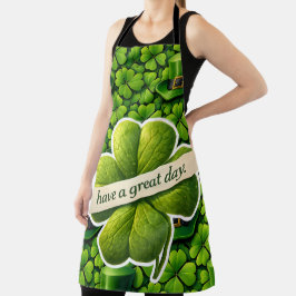 Delantal Trébol de cuatro hojas San Patricio