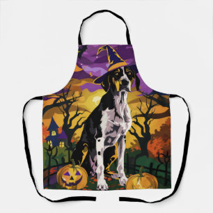 Delantal Treeing Walker Coonhound Halloween Bruja Calabaza