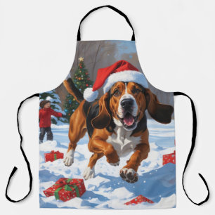 Delantal Treeing Walker Coonhound Nieve con Sombrero de Nav