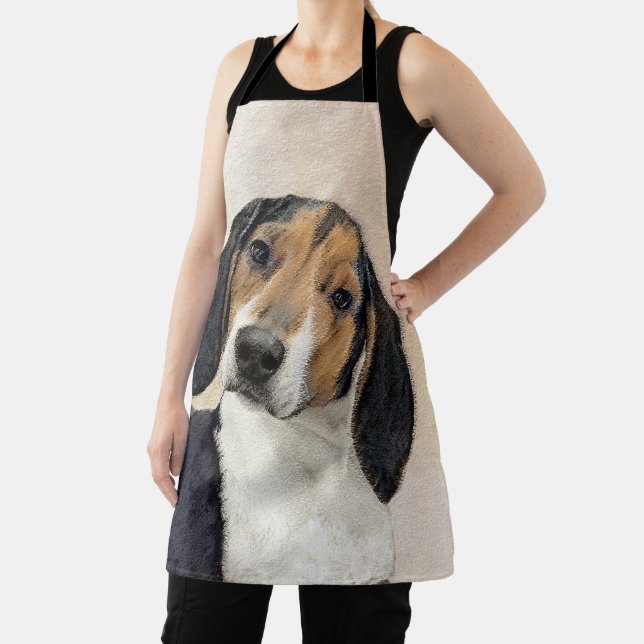 Delantal Treeing Walker Coonhound Painting - Arte original (in situ)