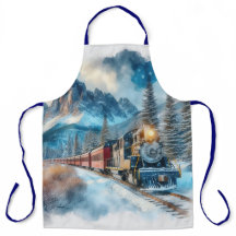 Tren de acuarela vintage con IA