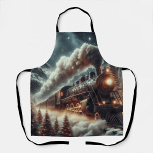 Delantal Tren nocturno de invierno/Navidades