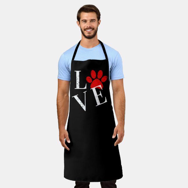 DELANTAL TRENDY LOVE DOG PAW (Gastado)