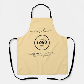 Delantal Trendy Modern Salon Logo Apron