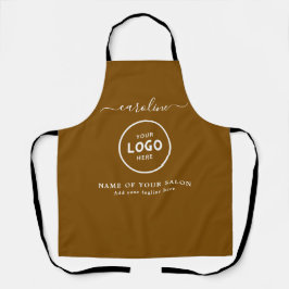 Delantal Trendy Modern Salon Logo Apron