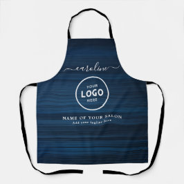 Delantal Trendy Modern Salon Logo Apron