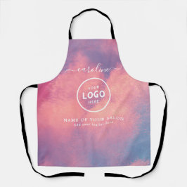 Delantal Trendy Modern Salon Logo Apron