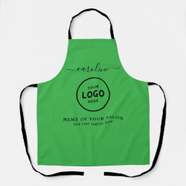Delantal Trendy Modern Salon Logo Apron