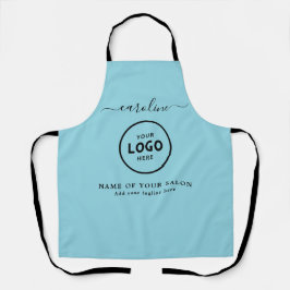 Delantal Trendy Modern Salon Logo Apron