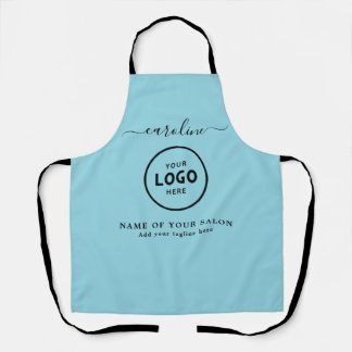 Delantal Trendy Modern Salon Logo Apron