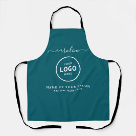 Delantal Trendy Modern Salon Logo Apron