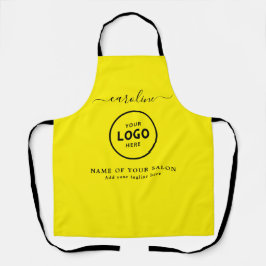 Delantal Trendy Modern Salon Logo Apron