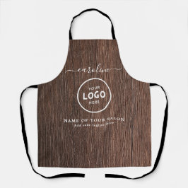 Delantal Trendy Modern Salon Logo Apron