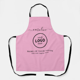 Delantal Trendy Modern Salon Logo Apron
