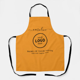 Delantal Trendy Modern Salon Logo Apron