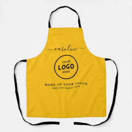 Delantal Trendy Modern Salon Logo Apron
