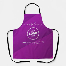 Delantal Trendy Modern Salon Logo Apron