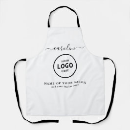 Delantal Trendy Modern Salon Logo Apron