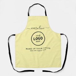 Delantal Trendy Modern Salon Logo Apron