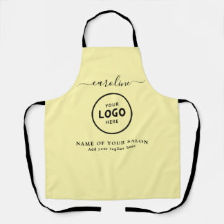 Delantal Trendy Modern Salon Logo Apron