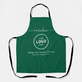 Delantal Trendy Modern Salon Logo Apron