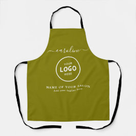 Delantal Trendy Modern Salon Logo Apron