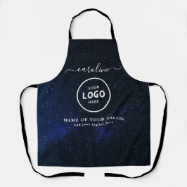 Delantal Trendy Modern Salon Logo Apron