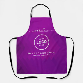 Delantal Trendy Modern Salon Logo Apron