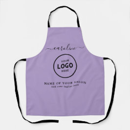 Delantal Trendy Modern Salon Logo Apron