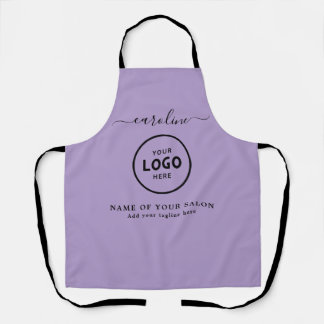 Delantal Trendy Modern Salon Logo Apron