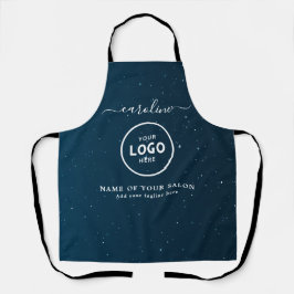 Delantal Trendy Modern Salon Logo Apron