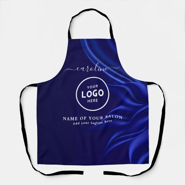 Delantal  Trendy Modern Salon Logo Apron (Anverso)