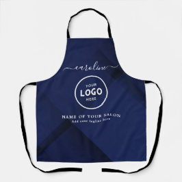 Delantal Trendy Modern Salon Logo Apron