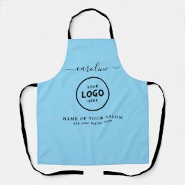 Delantal Trendy Modern Salon Logo Apron