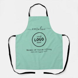 Delantal Trendy Modern Salon Logo Apron